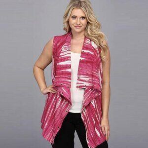 MICHAEL Kors Pink Suede Grommet Trim Draped Vest